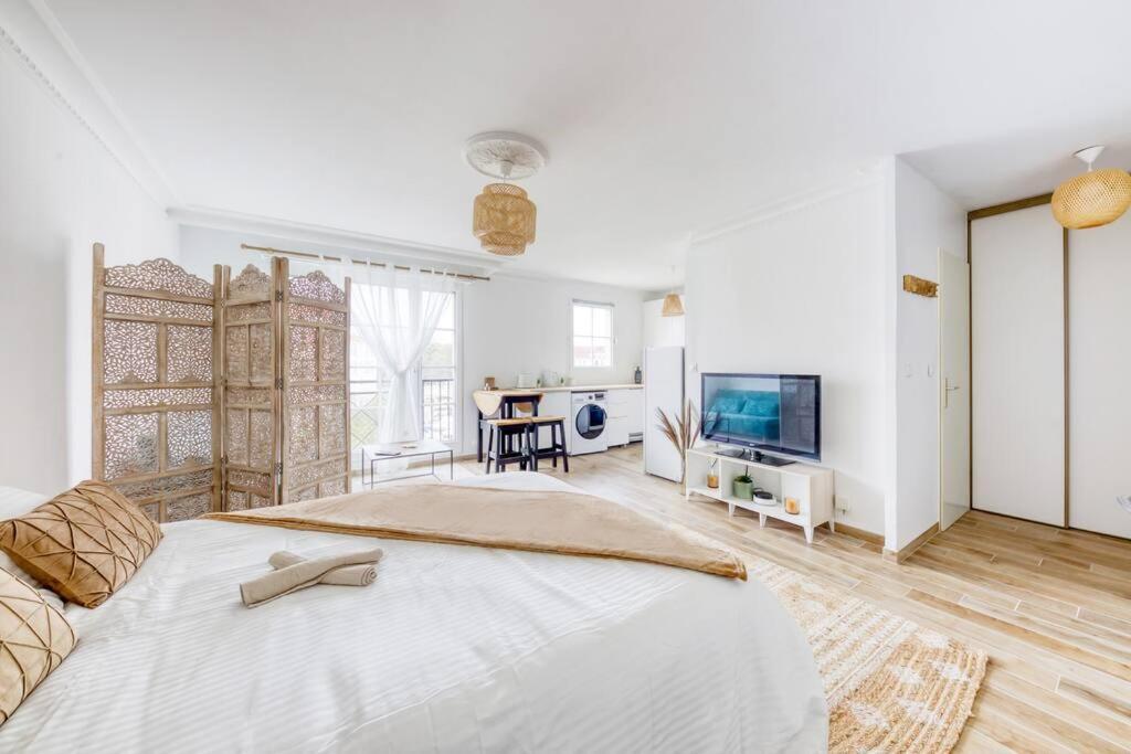 Studio Vue Direct Sur Le Port De Cergy, Parking Prive Gratuit Eksteriør billede